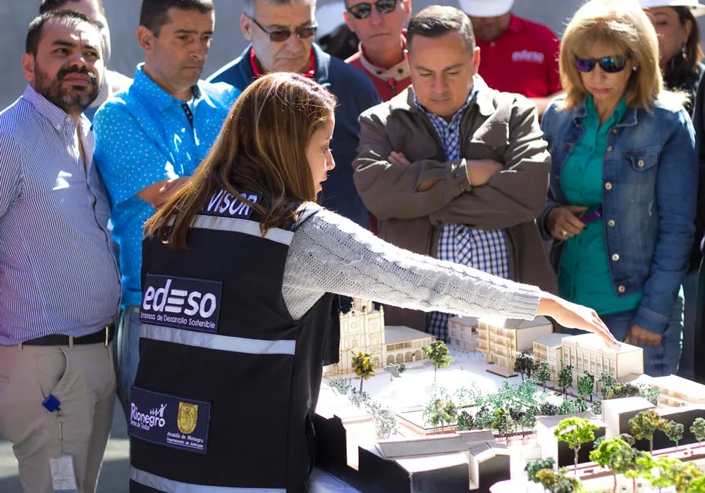 Edeso, Ingenieros de la edeso muestran el Proceso de modernización de la Plaza de la libertad, Rionegro Antioquia