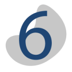 Edeso, Icono gris y azul que representa el numero seis