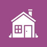 Edeso, icono morado con casa blanca, vivienda