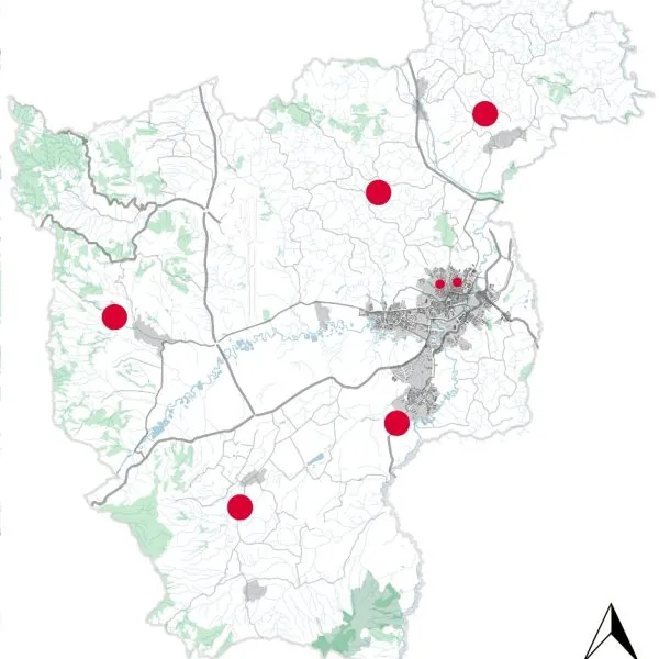 Edeso, mapa ubicación de proyectos unidades deportivas