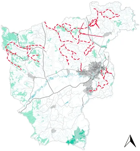 Edeso, mapa de ubicación de rehabilitación de vías rurales